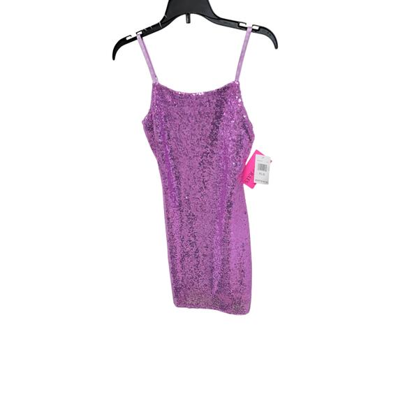NWT-With Jules Big Girls Sleeveless Sequin Bodycon Dress XL 6037 - Picture 5 of 5